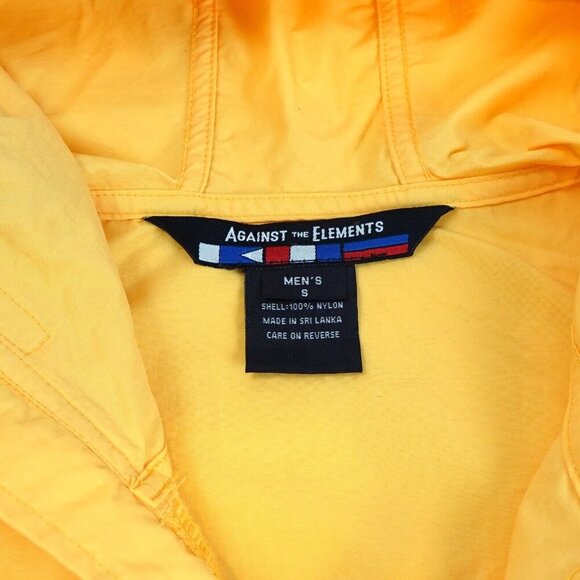 Against The Elements Yellow Hooded Rain Jacket - Men's S - EUC - Picture 6 of 7